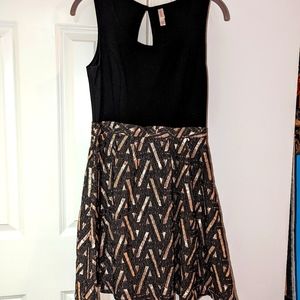 Xhileration medium black and gold dress